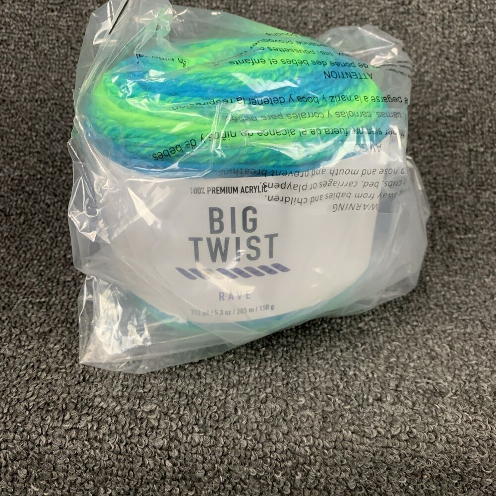 Big Twist Rave Lava Lamp Premium Acrylic Yarn 5.3oz 312yds Discontinued